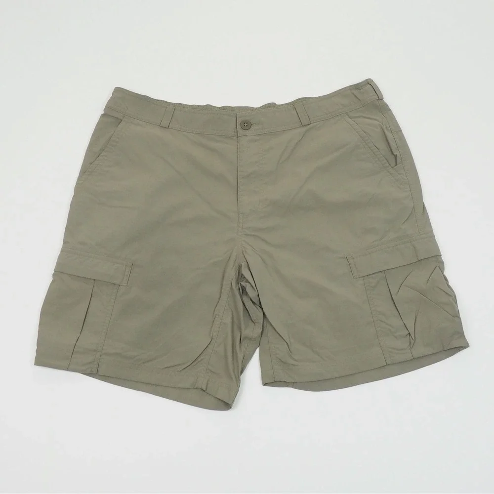 REI Co-op Sahara Cargo Shorts Mens 40 Khaki Brown Nylon Blend Outdoor Hiking